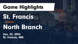 St. Francis  vs North Branch  Game Highlights - Jan. 23, 2024
