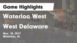 Waterloo West  vs West Delaware  Game Highlights - Nov. 18, 2017