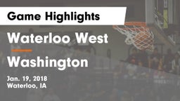 Waterloo West  vs Washington  Game Highlights - Jan. 19, 2018