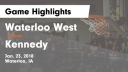 Waterloo West  vs Kennedy  Game Highlights - Jan. 23, 2018