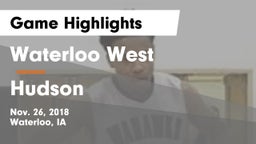 Waterloo West  vs Hudson  Game Highlights - Nov. 26, 2018