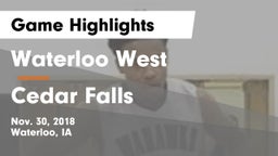 Waterloo West  vs Cedar Falls  Game Highlights - Nov. 30, 2018
