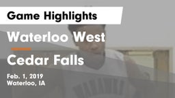 Waterloo West  vs Cedar Falls  Game Highlights - Feb. 1, 2019