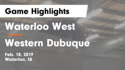 Waterloo West  vs Western Dubuque  Game Highlights - Feb. 18, 2019