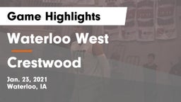 Waterloo West  vs Crestwood  Game Highlights - Jan. 23, 2021