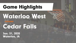 Waterloo West  vs Cedar Falls  Game Highlights - Jan. 31, 2020