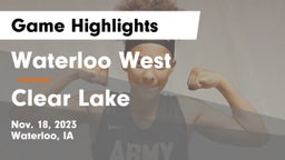 Waterloo West  vs Clear Lake  Game Highlights - Nov. 18, 2023