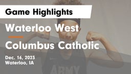 Waterloo West  vs Columbus Catholic  Game Highlights - Dec. 16, 2023