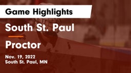 South St. Paul  vs Proctor  Game Highlights - Nov. 19, 2022
