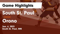 South St. Paul  vs Orono  Game Highlights - Jan. 6, 2023