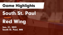 South St. Paul  vs Red Wing  Game Highlights - Jan. 21, 2023