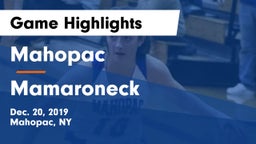 Mahopac  vs Mamaroneck  Game Highlights - Dec. 20, 2019