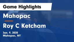 Mahopac  vs Roy C Ketcham Game Highlights - Jan. 9, 2020