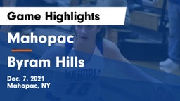 Mahopac  vs Byram Hills  Game Highlights - Dec. 7, 2021