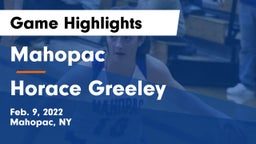 Mahopac  vs Horace Greeley  Game Highlights - Feb. 9, 2022