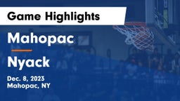 Mahopac  vs Nyack  Game Highlights - Dec. 8, 2023