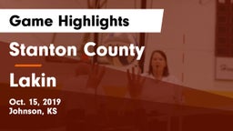 Stanton County  vs Lakin  Game Highlights - Oct. 15, 2019