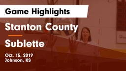 Stanton County  vs Sublette  Game Highlights - Oct. 15, 2019