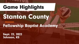 Stanton County  vs Fellowship Baptist Academy Game Highlights - Sept. 22, 2022