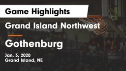 Grand Island Northwest  vs Gothenburg  Game Highlights - Jan. 3, 2020
