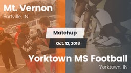 Matchup: Mt. Vernon High vs. Yorktown MS Football 2018