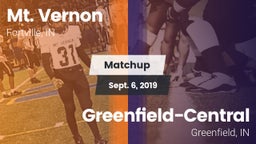 Matchup: Mt. Vernon High vs. Greenfield-Central  2019
