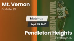 Matchup: Mt. Vernon High vs. Pendleton Heights  2020