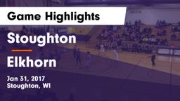 Stoughton  vs Elkhorn Game Highlights - Jan 31, 2017