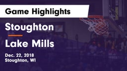 Stoughton  vs Lake Mills  Game Highlights - Dec. 22, 2018