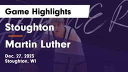 Stoughton  vs Martin Luther  Game Highlights - Dec. 27, 2023