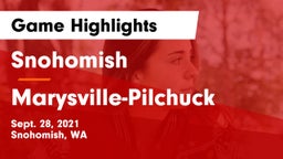 Snohomish  vs Marysville-Pilchuck Game Highlights - Sept. 28, 2021