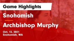 Snohomish  vs Archbishop Murphy  Game Highlights - Oct. 13, 2021