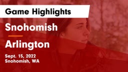 Snohomish  vs Arlington  Game Highlights - Sept. 15, 2022