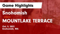 Snohomish  vs MOUNTLAKE TERRACE  Game Highlights - Oct. 5, 2022