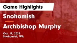 Snohomish  vs Archbishop Murphy  Game Highlights - Oct. 19, 2022