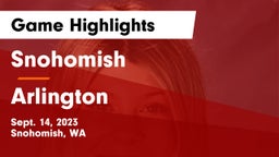 Snohomish  vs Arlington  Game Highlights - Sept. 14, 2023