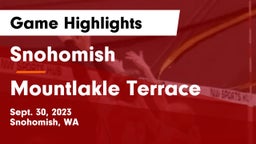 Snohomish  vs Mountlakle Terrace Game Highlights - Sept. 30, 2023