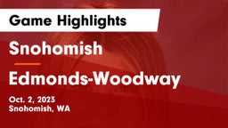 Snohomish  vs Edmonds-Woodway  Game Highlights - Oct. 2, 2023