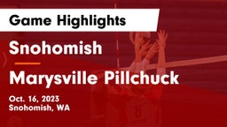 Snohomish  vs Marysville Pillchuck Game Highlights - Oct. 16, 2023