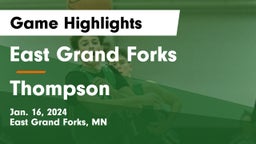 East Grand Forks  vs Thompson  Game Highlights - Jan. 16, 2024