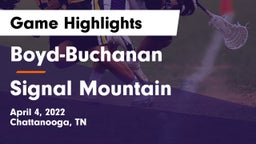 Boyd-Buchanan  vs Signal Mountain  Game Highlights - April 4, 2022