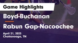 Boyd-Buchanan  vs Rabun Gap-Nacoochee  Game Highlights - April 21, 2023