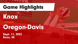 Knox  vs Oregon-Davis Game Highlights - Sept. 11, 2023