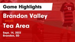 Brandon Valley  vs Tea Area  Game Highlights - Sept. 14, 2023
