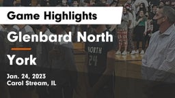 Glenbard North  vs York  Game Highlights - Jan. 24, 2023