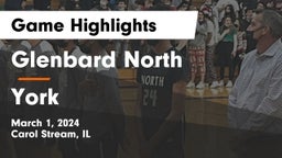 Glenbard North  vs York  Game Highlights - March 1, 2024