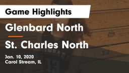 Glenbard North  vs St. Charles North  Game Highlights - Jan. 10, 2020