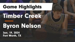 Timber Creek  vs Byron Nelson  Game Highlights - Jan. 19, 2024