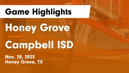 Honey Grove  vs Campbell ISD Game Highlights - Nov. 28, 2023