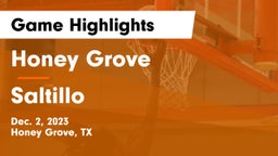 Honey Grove  vs Saltillo  Game Highlights - Dec. 2, 2023